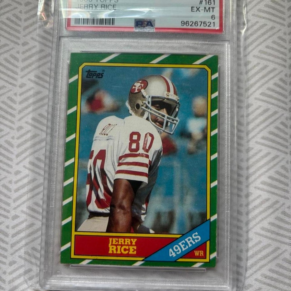 1986 Topps Jerry Rice #161 card PSA 6